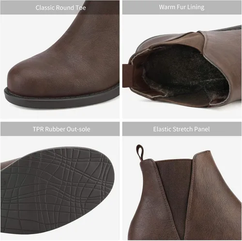 Vista 5 de DREAM PAIRS - Botines de invierno para mujer