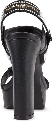 Vista 2 de KARL LAGERFELD Alessia Pearl - Sandalias de plataforma con talón descubierto para mujer