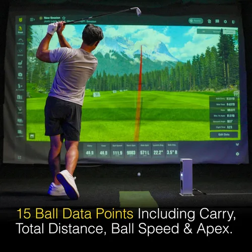 Vista 3 de Uneekor EYE MINI CORE Monitor y simulador de lanzamiento de golf, 15 puntos de datos de bola, latencia casi cero, funciona con GSPro, TGC19 y E6
