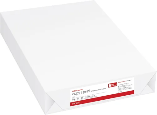 Vista 3 de Office Depot® Impresora multiuso perforada de 3 agujeros y papel de copia, 3 resmas, blanco, letra (8.5 x 11 pulgadas), 1500 hojas por caja, 20