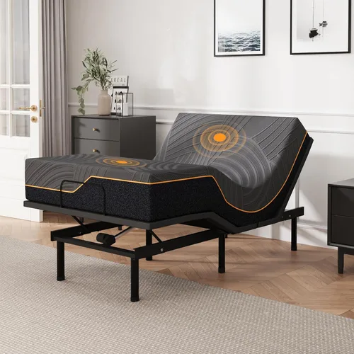 Vista 19 de Dyonery Base de cama ajustable individual XL + colchón de espuma