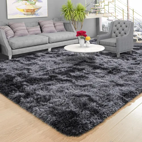 Vista 29 de Foxmas Alfombras de Área Suaves y Esponjosas para Dormitorio, Habitación de los Niños, Alfombra de Guardería de Felpa Peluda, Alfombras Peludas