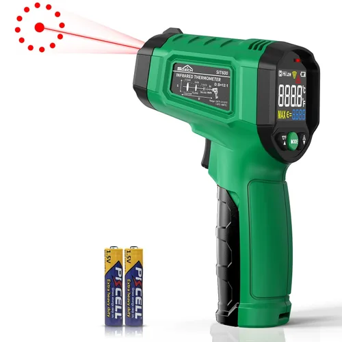 Vista 10 de Pistola Termómetro Infrarrojo, SQECH Pistola Termómetro Láser -40℉～2192℉ (-40℃～1200℃), Termómetro de Alta Temperatura sin Contacto 50:1 con Sonda
