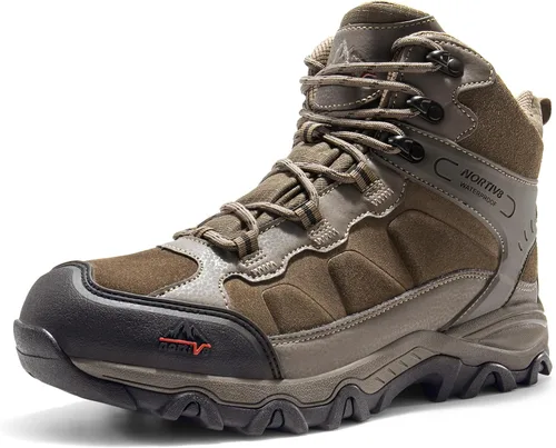 Vista 33 de NORTIV 8 - Botas de senderismo impermeables para hombre, zapatos de montañismo ligeros para exteriores