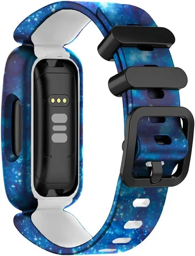 Vista 2 de Bandas de silicona de repuesto compatibles con Fitbit Ace 3, correas ajustables con patrón colorido para Fitbit Ace 3 bandas
