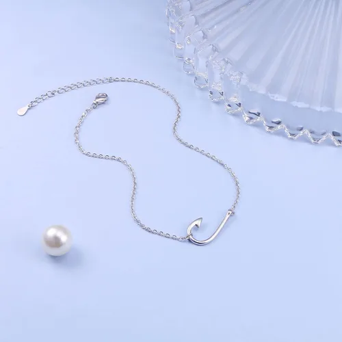 Vista 5 de DAOCHONG Tobillera para mujer de plata de ley S925 ajustable con cadena de pie y tobilleras
