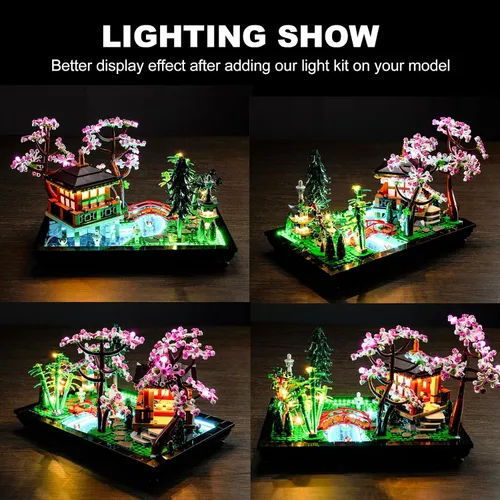 Vista 3 de Kit de iluminación LED para Lego Icons Tranquil Garden 10315, luz LED compatible con modelos de bloques de construcción Lego 10315