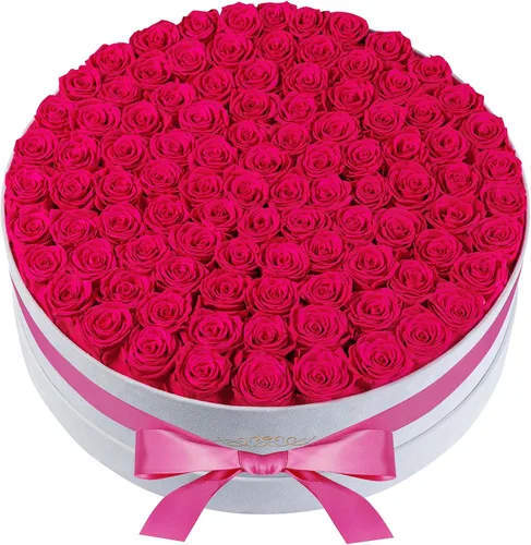 Vista 27 de Perfectione Roses 27 Rosas en una Caja, Rosa del Día de la Madre, Flores Preservadas para Ella, Flores para Entrega, Regalos de Cumpleaños