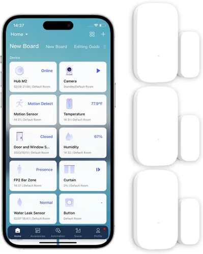 Vista 8 de Aqara - Sensor Zigbee de puerta y ventana, sensor de contacto inalámbrico, automatización del hogar, requiere Aqara Hub (no de terceros), conexión