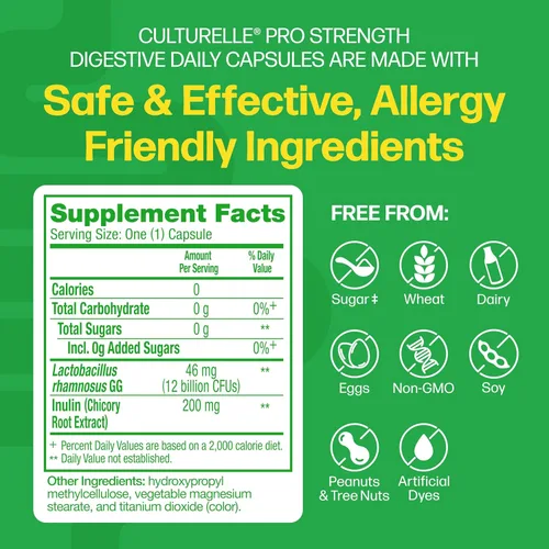 Vista 2 de Culturelle Probióticos Diarios Pro Strength para la Salud Digestiva (Suministro para 2 Meses) con Prebióticos para Mujeres y Hombres, Ayuda