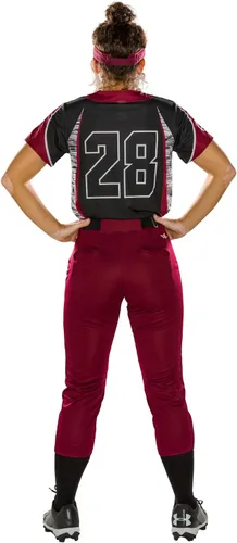Vista 5 de Alleson Athletic pantalones softball con trabillas de cinturón para mujer