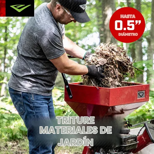 Vista 8 de Earthquake 33968 K32 Chipper Shredder, motor Viper de 212 cc de 4 ciclos de alta resistencia, tritura ramas de hasta 3 pulgadas de diámetro