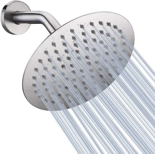 Vista 19 de NearMoon Cabezal de ducha de lluvia, diseño ultrafino - aumento de presión, experiencia impresionante, cabezal de lluvia de acero inoxidable de alto
