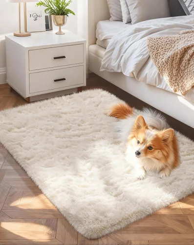 Vista 29 de Ophanie - Alfombras para sala de estar, antideslizante y suave, de felpa grandes y peludas para dormitorio, peludas para niños y niñas, decoración