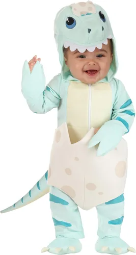 Vista 4 de Infant Hatching Dinosaur Costume for Babies - Dino Egg Outfit - Perfect Jurassic Halloween Costume