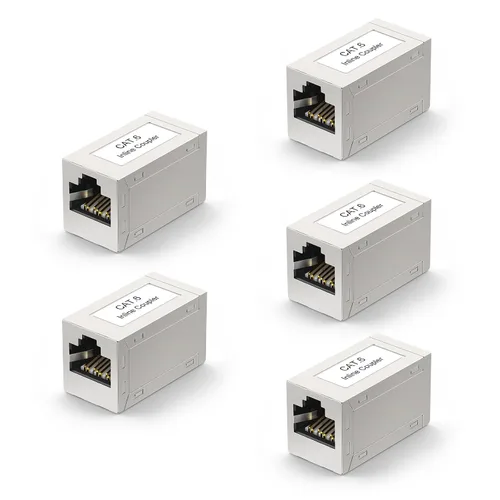 Vista 8 de VCELINK Acoplador blindado RJ45, extensor Ethernet CAT6, paquete de 2 Soporte PoE CAT6/CAT5E/CAT5 Extensor de cable Ethernet Extensor hembra a