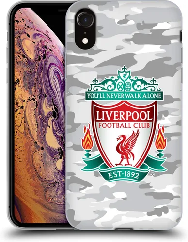 Vista 24 de Head Case Designs Funda de gel con licencia oficial del Liverpool Football Club Away Colourways Crest Camou [protección de grado militar] compatible