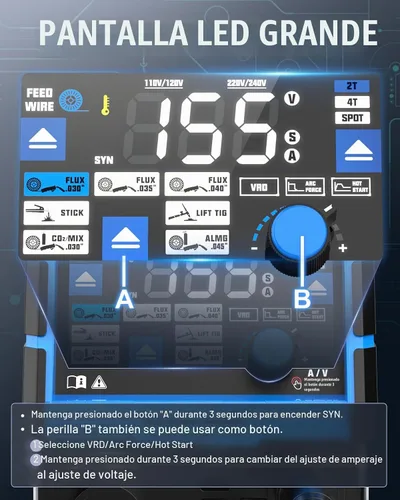 Vista 8 de Soldador de aluminio MIG 155A, soldador de alimentación de alambre 5 Gris claro