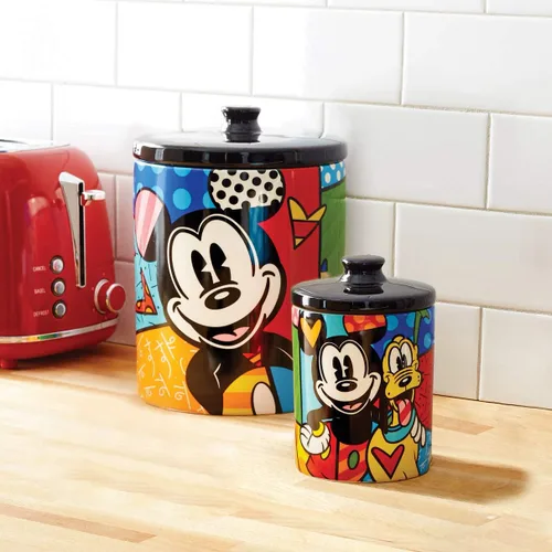 Vista 5 de Enesco 6004975 Disney by Britto Mickey Mouse - Tarro para galletas, 9.5 pulgadas, multicolor