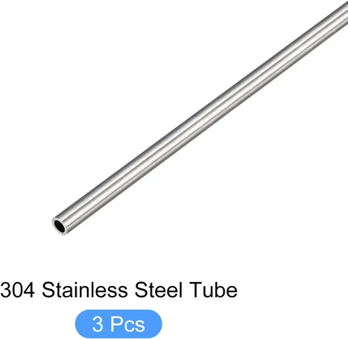 Vista 5 de METALLIXITY Tubo de acero inoxidable 304 (0.079 in de diámetro exterior x 0.012 in de pared T x 9.843 in de largo), 3 piezas, tubo recto
