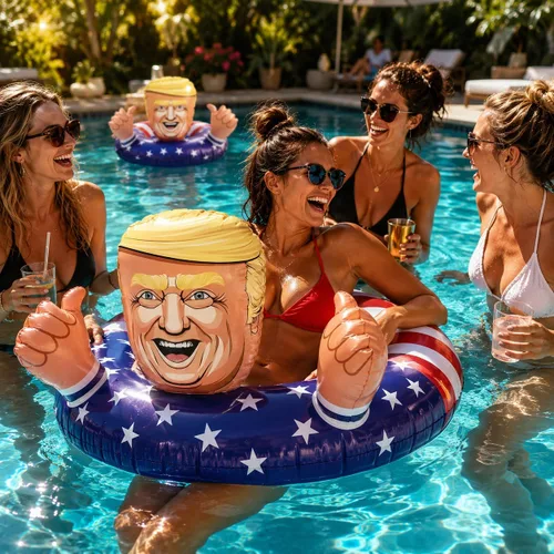 Vista 3 de Flotador de piscina inflable con forma de anillo XL