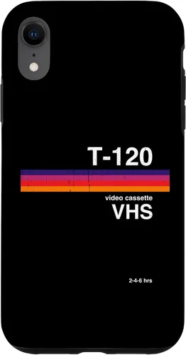 Vista 24 de Funda para disfraz de nostalgia retro para iPhone 16 con gráficos de cinta VHS de los años 80 y 90