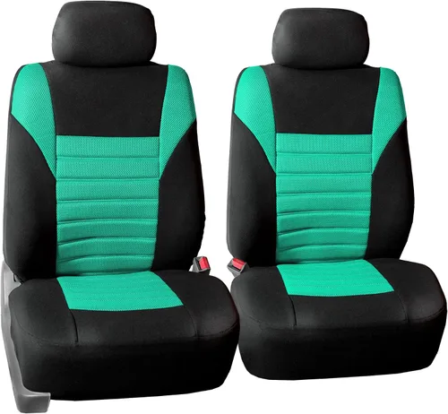 Vista 15 de TLH - Fundas de asiento automotrices de malla de aire 3D, solo para asientos delanteros, compatibles con bolsa de aire, ajuste universal para Gris