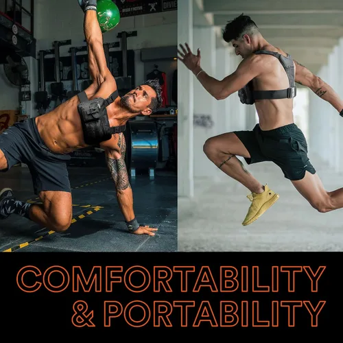 Vista 3 de Fitdom Paquete de Pecho Deportivo Utilitario Inspirado en Táctica. Bolsa de Pecho Para Hombres Con Soporte Para Teléfono Incorporado. Este Chaleco