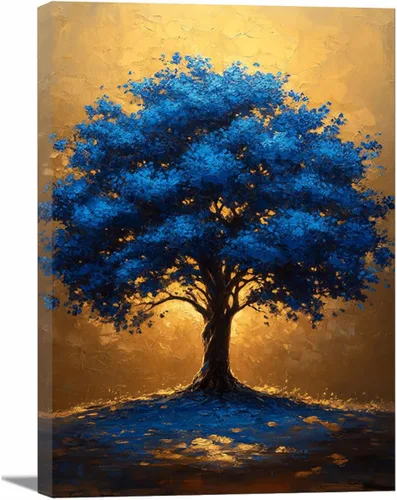 Vista 12 de VOCBAN Tree of Life Canvas Wall Art Painting Poster Nature Print Canvas Wall Art Print Artwork Living Room Bedroom Office Hallway Picture(black