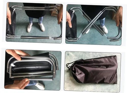 Vista 3 de Taburete plegable compacto para niños y niñas, silla de playa para acampar, silla plegable portátil