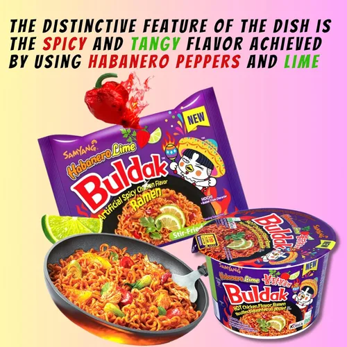 Vista 9 de Buldak Ramen Fideos de 5 sabores surtidos - Original, 2 x picantes, queso, carbonara, jajang - Total 5 unidades (1 paquete cada uno) - Fideos ramen