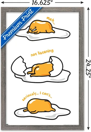 Vista 3 de Trends International Póster de pared de Gudetama - Not Listening