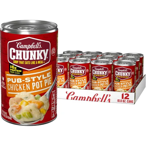 Vista 10 de Campbell’s Chunky Sopa de Macarrones con Pollo Estilo Búfalo, lata de 18.8 oz