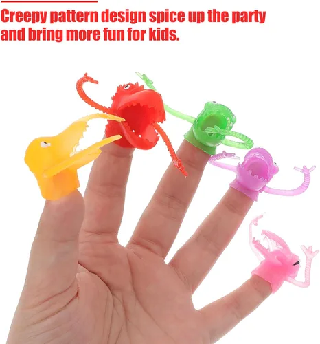 Vista 2 de 20 marionetas de dedo espeluznantes para niño y niña, juguetes divertidos, recuerdos de fiesta para espectáculos de marionetas, diseño