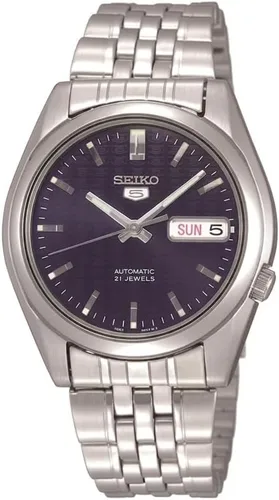 Vista 8 de Seiko 5 Reloj de acero inoxidable para hombre Day/date Calendar, Luminous Hands, Stainless Steel Case & Bracelet, Black Dial, 7S26 Automatic