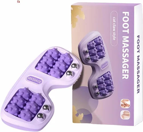 Vista 8 de Masaje de rodillo de pie para fascitis plantar, terapia portátil de rodillos para pies para circulación y alivio del dolor, reflexología