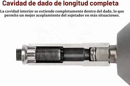 Vista 3 de TEKTON Juego de llaves de vaso de impacto profundo de 6 puntos con rieles de 1/2 pulgada, 31 piezas (8-38 mm) SID92105