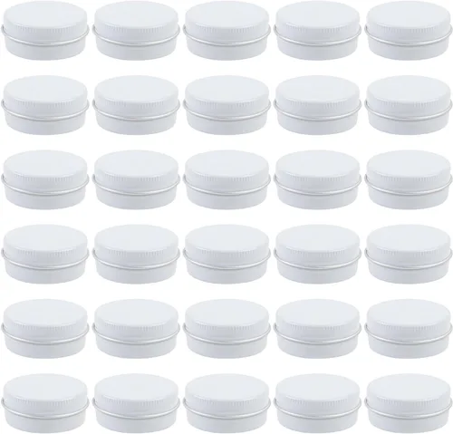 Vista 15 de 30 unidades de latas de aluminio de 0.5 oz envases vacíos de bálsamo Dorado