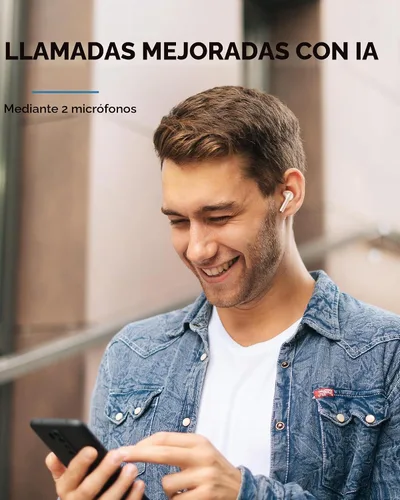 Vista 8 de PISEN Auriculares Inalámbricos Intrauriculares - P1 Bluetooth 5.3 HiFi Estéreo Auriculares Bluetooth con Micrófono para Llamadas Intrauriculares