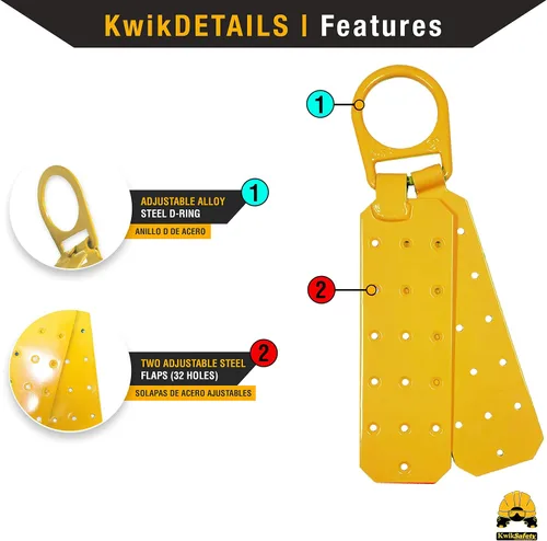 Vista 2 de KwikSafety - Charlotte, NC - GATOR [COMBO] Anclaje de techo reutilizable temporal + conjunto de cuerda de línea de vida vertical de 50 pies, probado