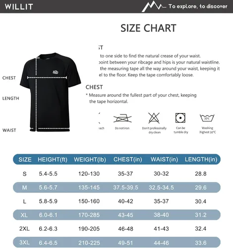 Vista 7 de Willit Camisa de protección solar UPF 50 para hombre camiseta de natación de manga corta SPF de secado rápido
