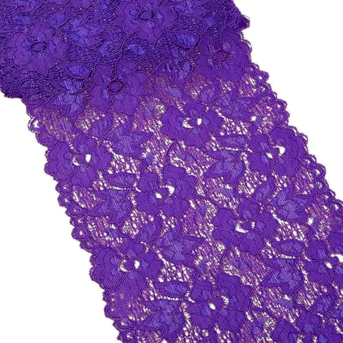 Vista 15 de MSCFTFB Cinta bordada de flores de encaje elástico de 5 yardas de ancho de 6.3 pulgadas de ancho para decoración de ropa, manualidades, boda, baby
