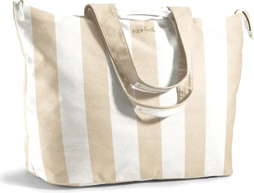 Vista 18 de Bolso de playa grande Fit & Fresh para mujeres - Bolso de viaje extragrande con bolsillos Negro