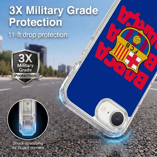 Vista 229 de Head Case Designs Funda de gel suave con licencia oficial del FC Barcelona Barca Crest Graphics [protección de grado militar] compatible con Apple