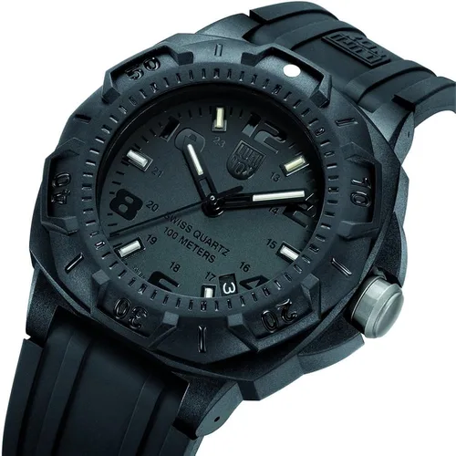 Vista 4 de Luminox Men's A.0201 BO, reloj reforzado con carbono, negro