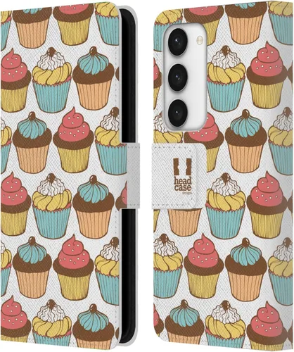 Vista 364 de Head Case Designs Assortment Cupcakes Happiness Leather Wallet Case Compatible with Samsung Galaxy A07 4G Surtido