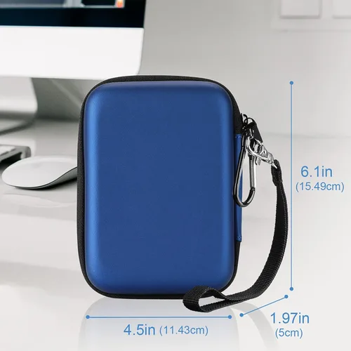 Vista 6 de ProCase Funda de disco duro de 2.5 pulgadas para Elements WD My Passport Azul marino