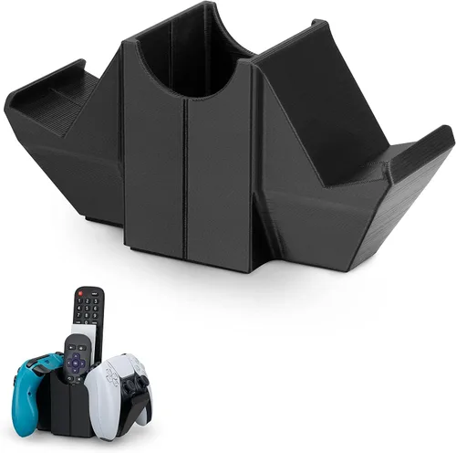 Vista 12 de Soporte Dual para Controlador de Juego, Control Remoto de TV y Organizador de Escritorio Estacionario, Diseño Universal para Gamepads de Xbox ONE