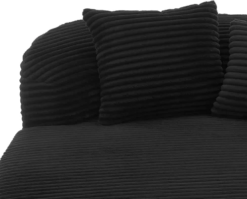 Vista 6 de Quarte Modern 51.6" Indoor Oversized Chaise Lounger, Upholstered Sleeper Boneless Sofa Couch with Two Supportive Pillows for Living Room Bedroom