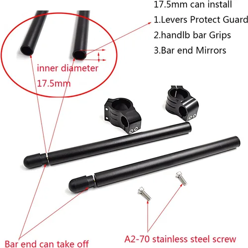 Vista 2 de Manillar de 1.969 in con clip para manillar R6 2006-2016 Racing 1.969 in Fork